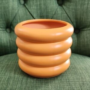 Modern Orange Ceramic Planter